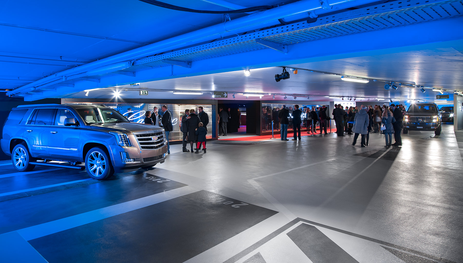 Messe Design Live Kommunikation Berlin Cadillac Experience Autos Parkhaus Gäste Going Places EventLabs