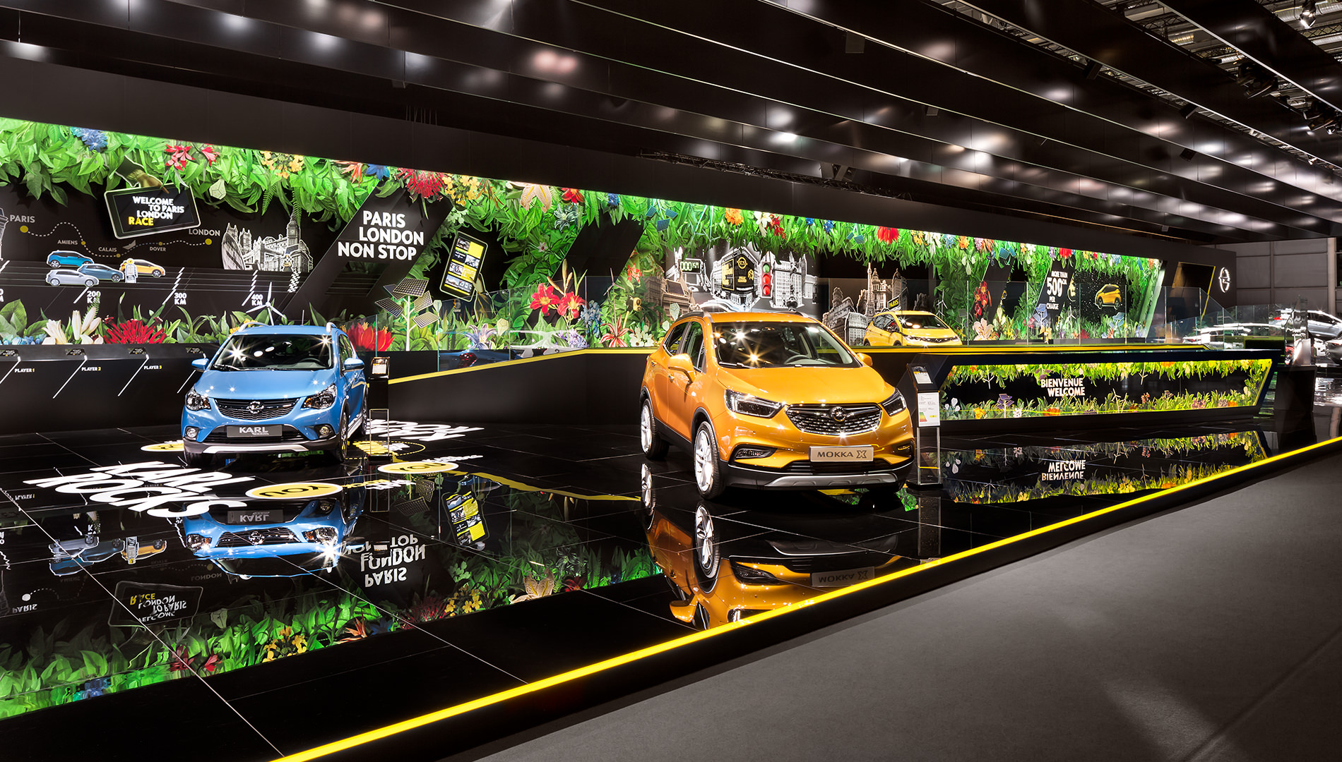 Messe Design Live Kommunikation Paris Motorshow Auto Opel Bühne Präsentation Going Places EventLabs