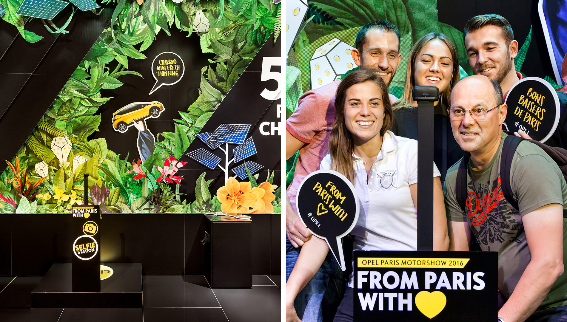 Messe Design Live Kommunikation Paris Motorshow Auto Opel Bühnenbild Selfiestation Going Places EventLabs